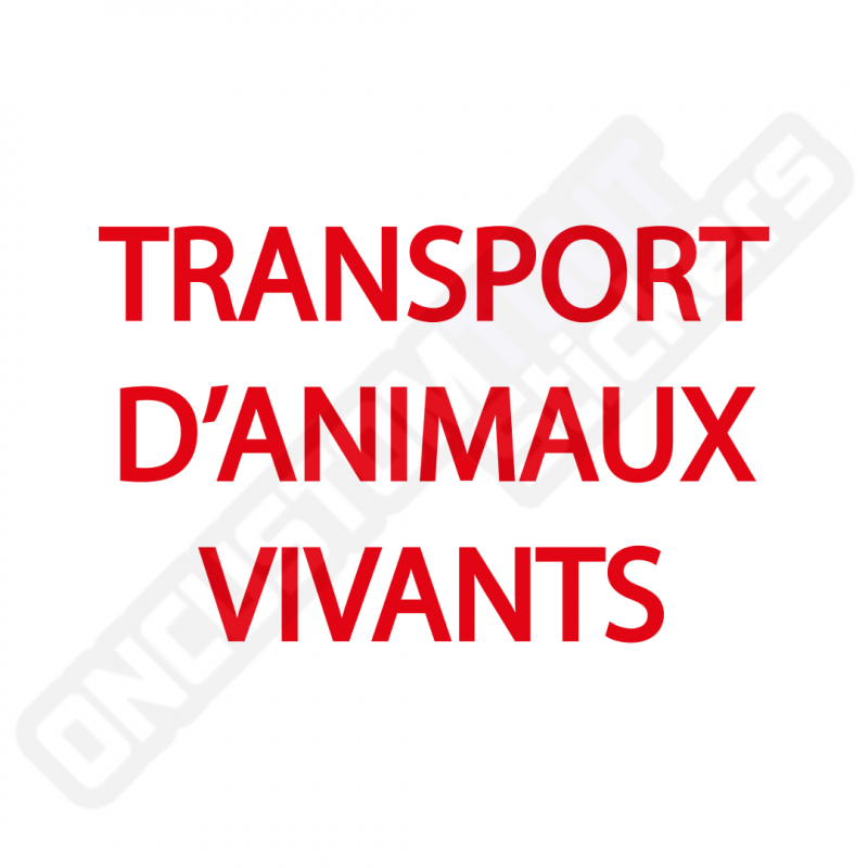 PEGATINAS TRANSPORTE DE ANIMALES VIVOS