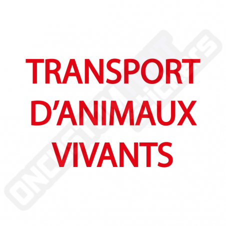 PEGATINAS TRANSPORTE DE ANIMALES VIVOS
